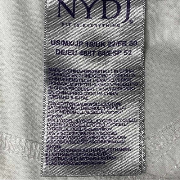 NYDJ Ami Exposed Button Fly Stretch Ankle Women's Jeans in Optic White - Picture 14 of 16